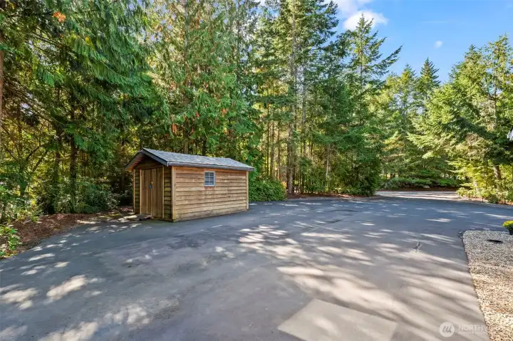 Don't miss the extra storage in this solid little shed.