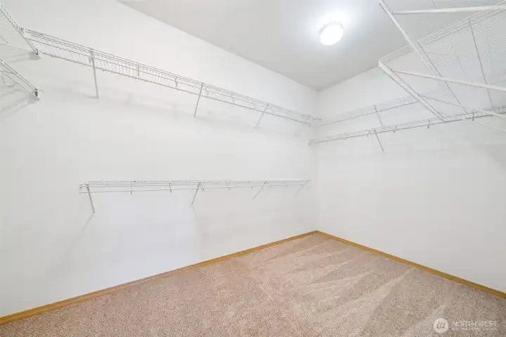 Huge walk in closet in primary