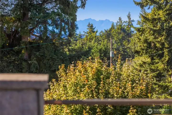 Mountain views from primary bedroom.