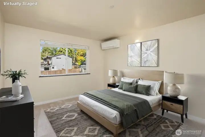 2 of the bedrooms have their own mini-split HVAC units for added comfort control.