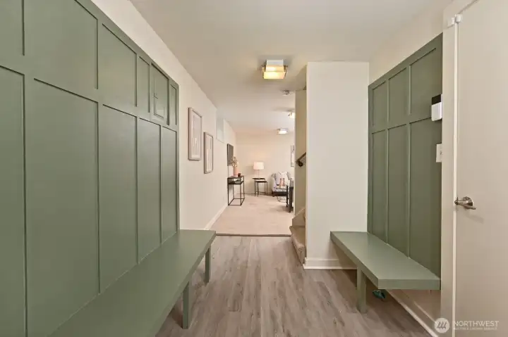 Functional mud room.