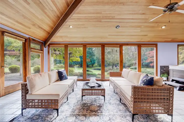 Sunroom off the Primary Suite with amazing outlook