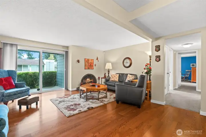 Loads of Natural Light from Large Sliding Door