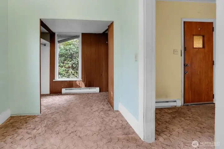 Bedroom on main floor has a walk-in closet.