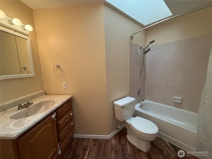 Full Bath on Main Level with double head shower