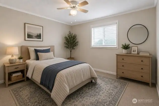Bedroom 2 - Virtually Staged using AI Bedroom 2 - Virtually Staged using AI