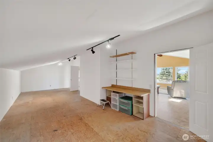 Use this expansive room for storage, hobbies, or convert to an additional bed and bath.
