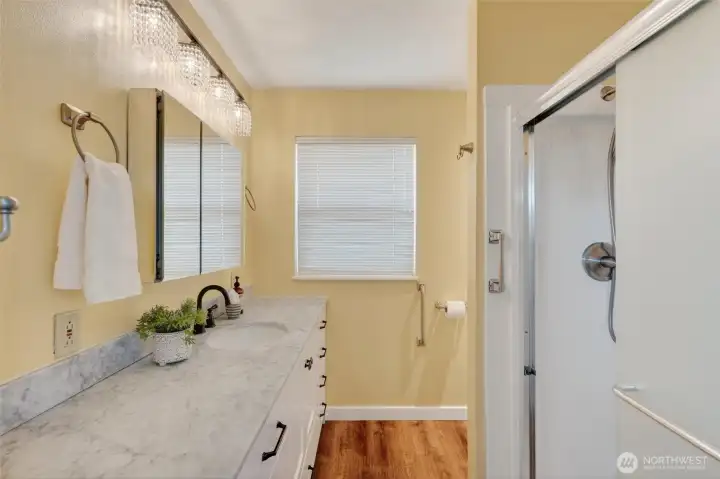 Primary bathroom.