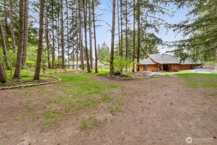 Large fenced back yard