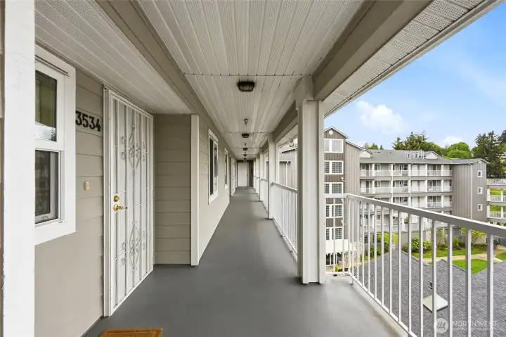 Top floor unit has east facing views of the mountains.  Over 1500 square feet with 3 bedrooms.