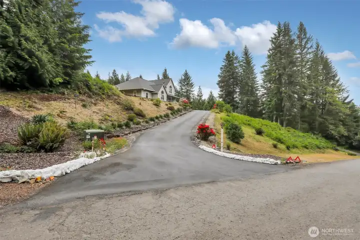 Private entrance driveway.