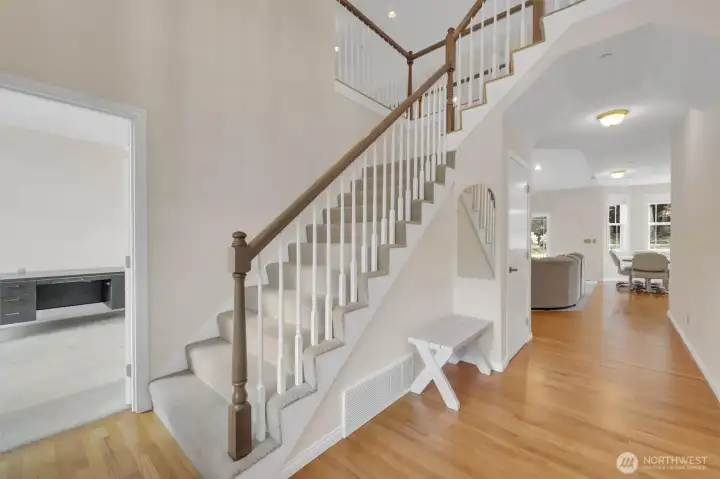Second staircase to access upstairs.