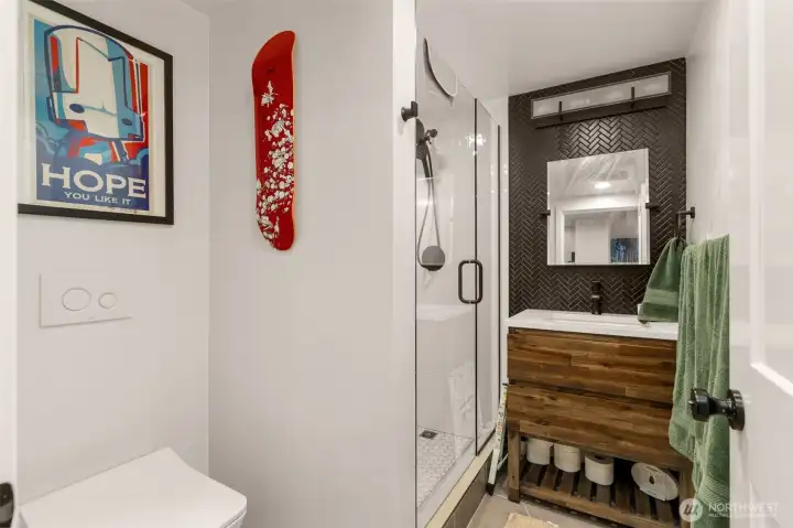 Guest Hallway 3/4 bath also newly updated
