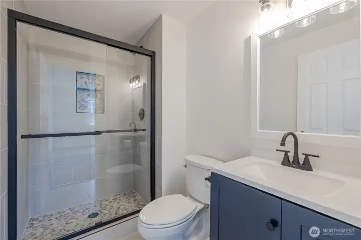 All new bathrooms from top to bottom. Custom tile work and lovely new vanities! All new bathrooms from top to bottom. Custom tile work and lovely new vanities!