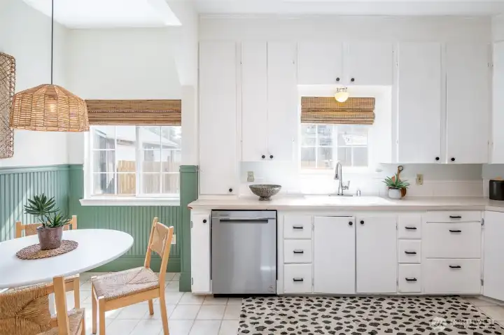 This charming kitchen has had all new appliances over the past six years.