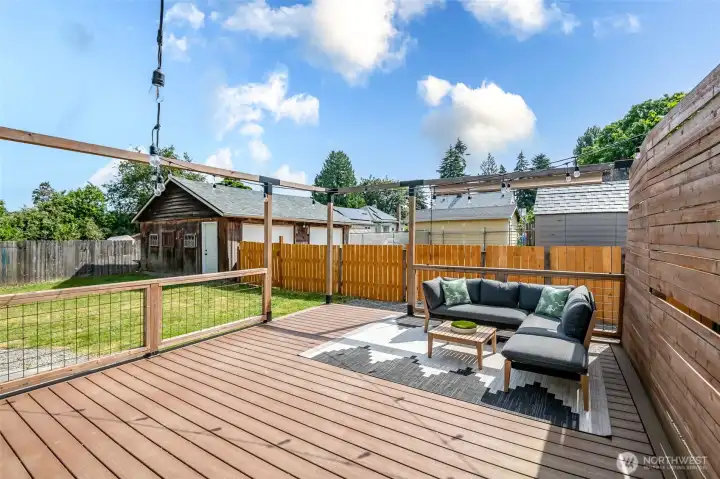 This deck is perfect for your morning coffee or for enjoying evening meals.