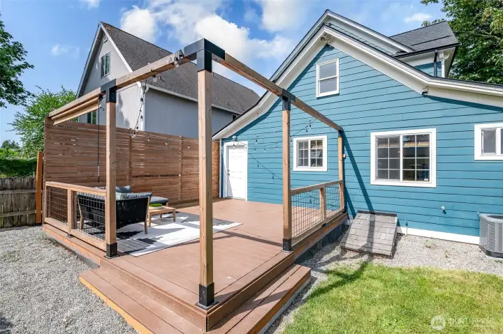 This spacious deck add so much charm to this property.