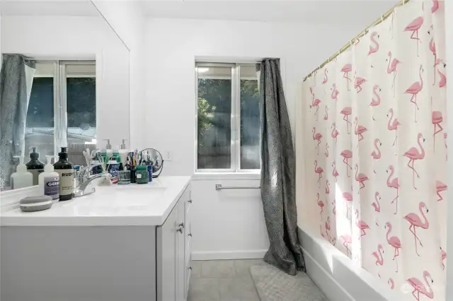 a second completely updated full bathroom