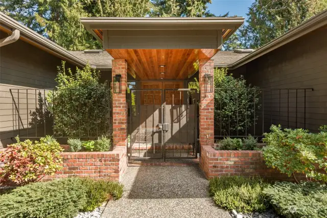 Gated Entrance with courtyard