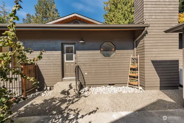 gated area off garage