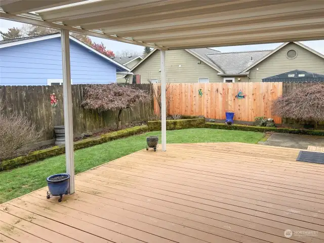 Covered deck from the Kitchen