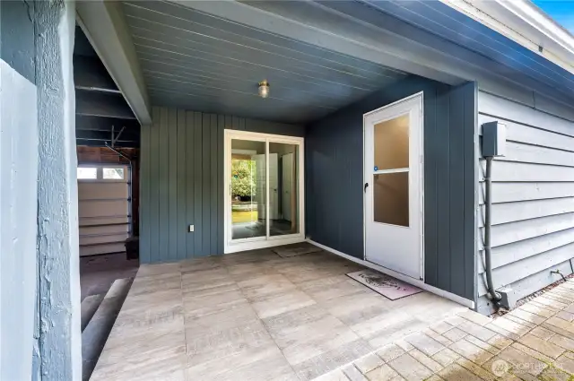 Covered Deck Leads into Carport/Garage