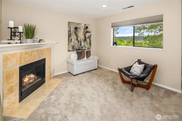 Your own primary suite fireplace