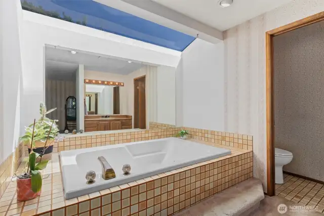 Large primary bathroom.