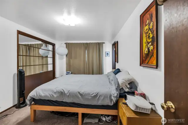 Unit 1 Nice sized primary bedroom with attached bathroom