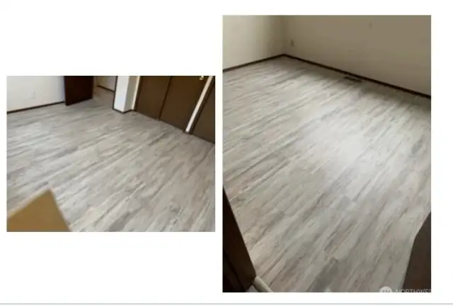Unit 2 Primary shows new floors extend throughout the unit