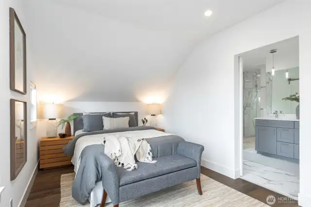 Primary ensuite with dual closets!