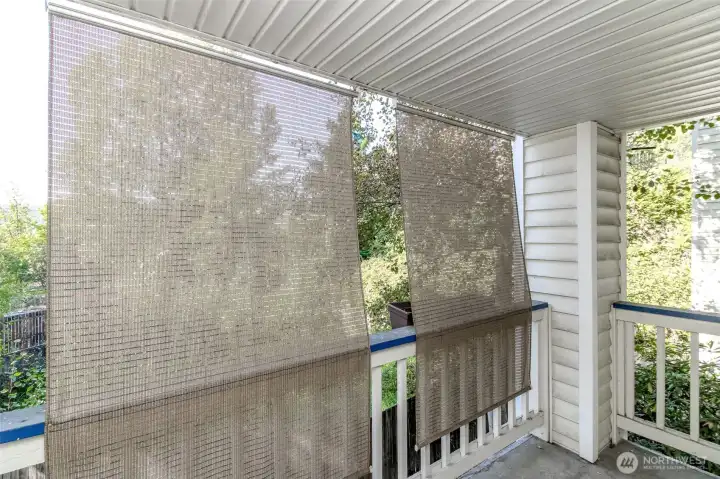 West-facing deck