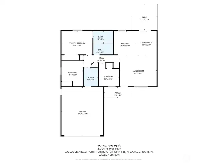 Homes complete floor plan alond with dimensions for your enjoyment.