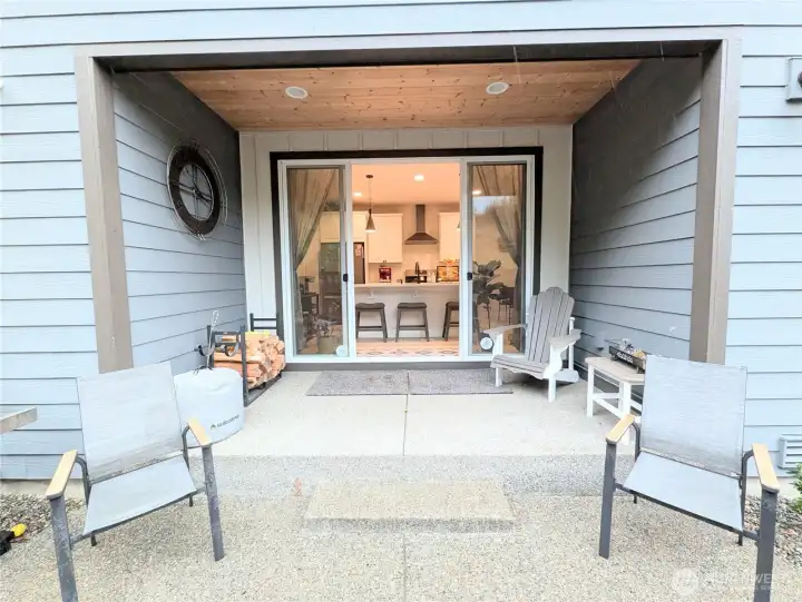 extra large poured patio