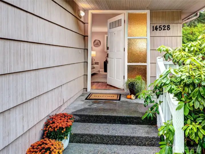 Welcome Home! Front Entry with covered porch.