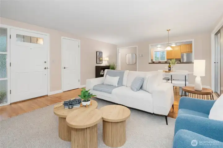 Large coat closet off main living space.