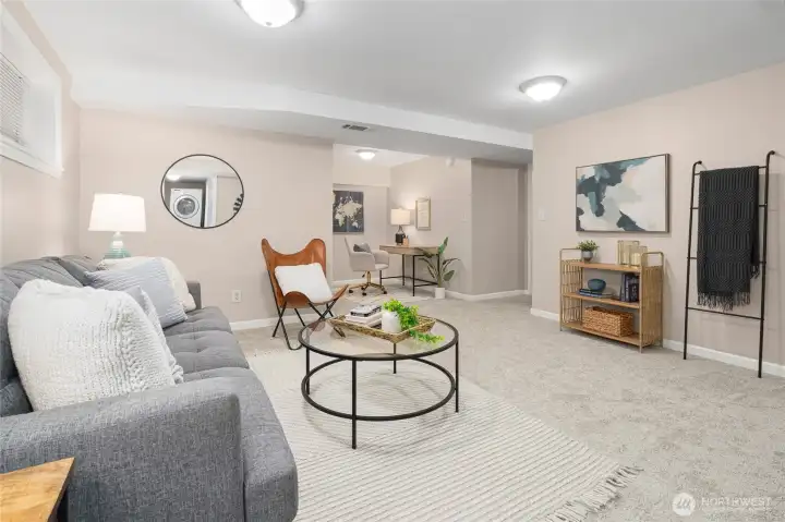 Lower level living space.