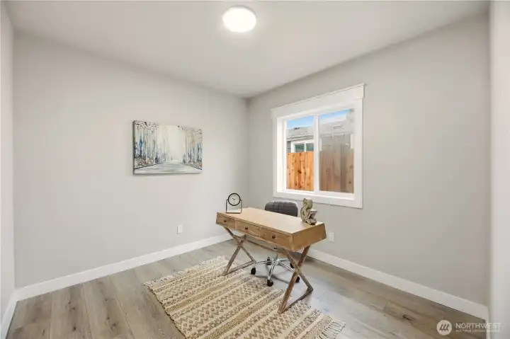 Office on the main floor could also double as a bedroom.