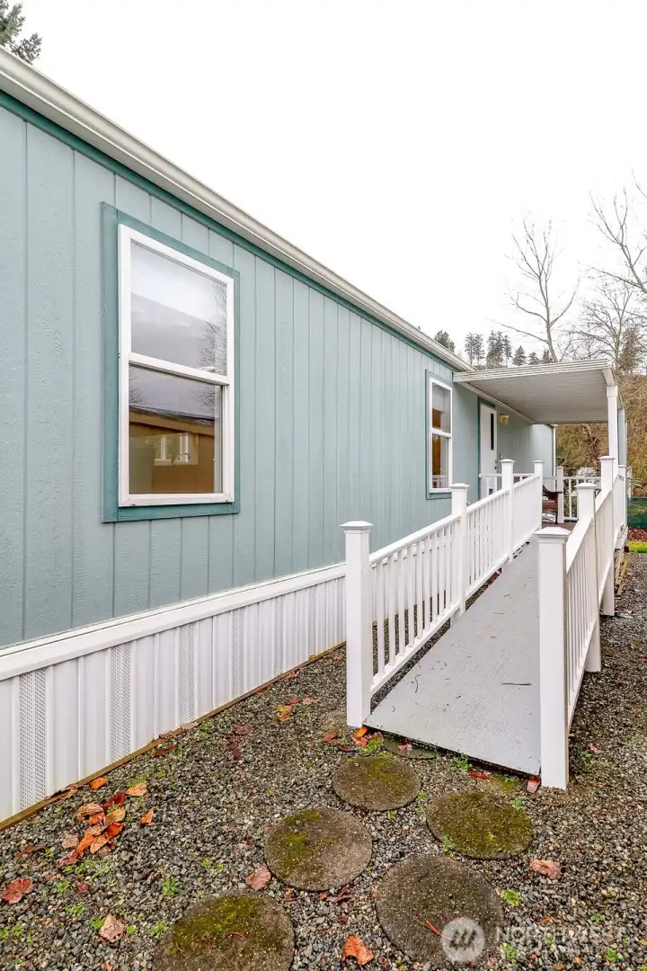 Ramp for easy access.