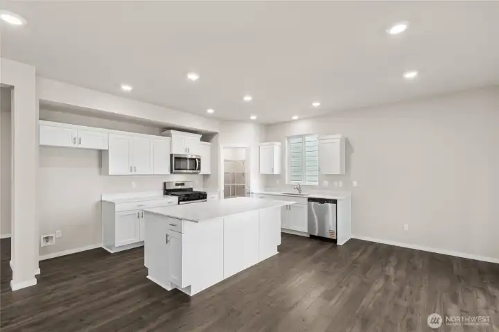 Kitchen and Dining Room. Photos are for representational purposes only, colors, elevation and features may vary.