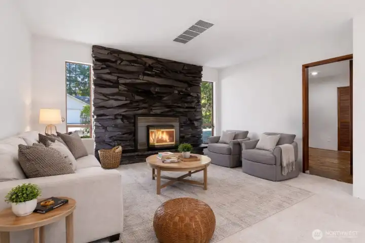 Virtually Staged Family Room