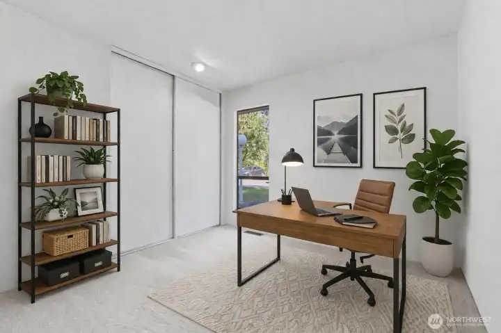 Virtually Staged Main Floor Bedroom or Office