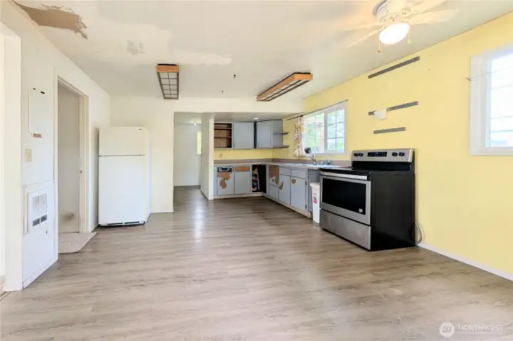 Kitchen and dining area