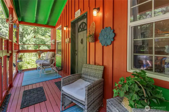 A glimpse of your private and gated front porch