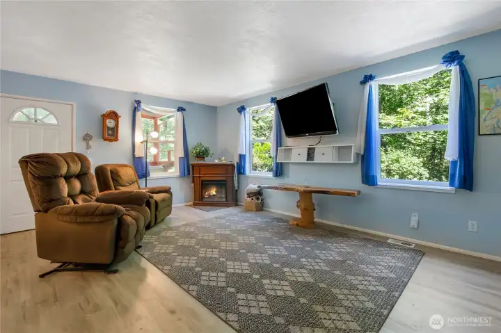 Closer view of living room