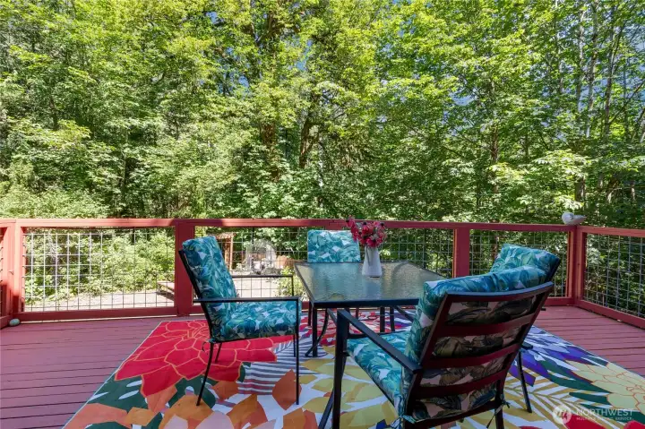 The front deck is huge, perfect for entertaining or relaxing or?
