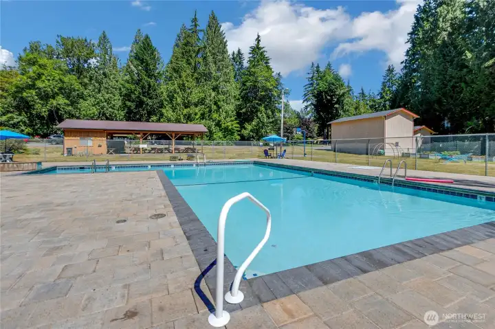 You have access to the community pool, covered and uncovered picnic areas and playground