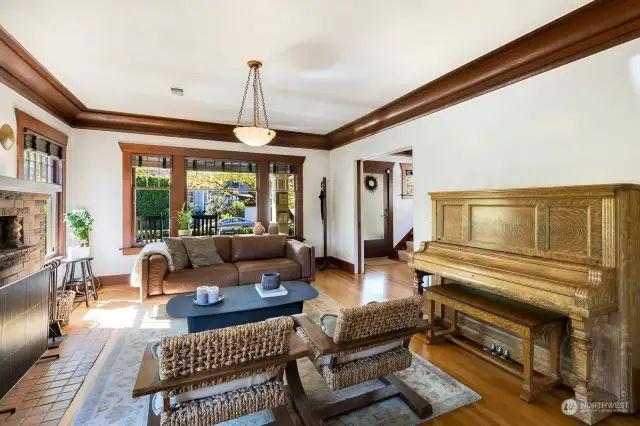 All original woodwork and crown molding throughout home