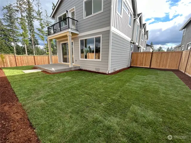 Fully Fenced and landscaped back yard and side yard.