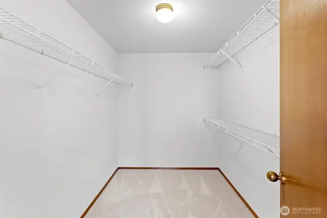 Primary walk in closet